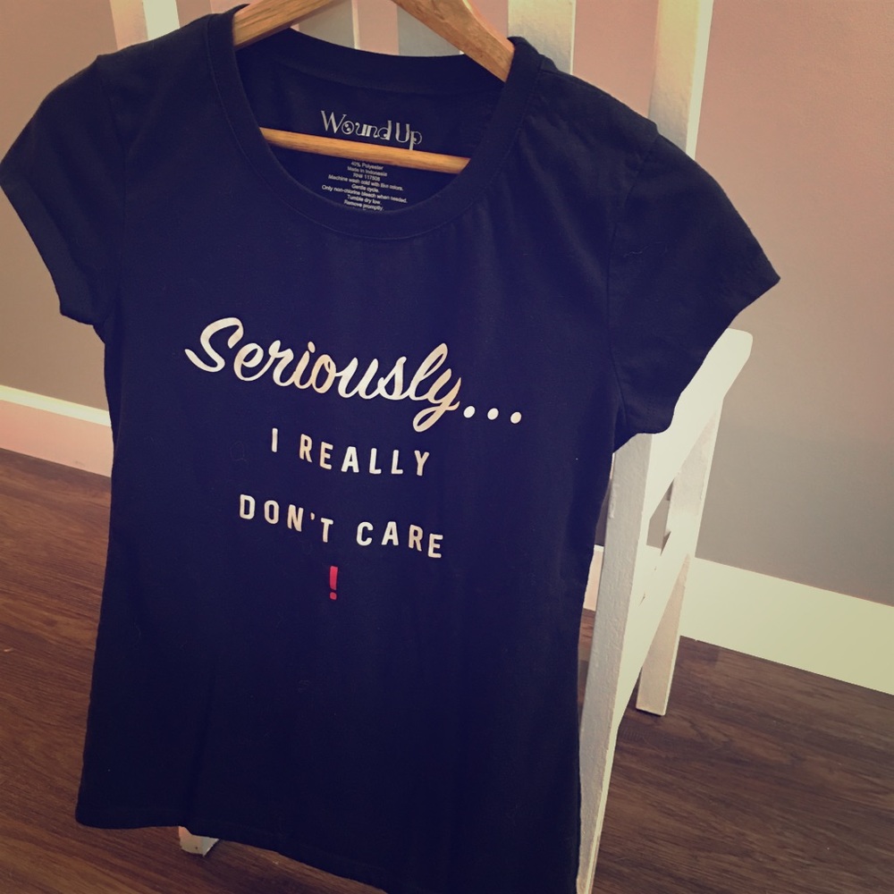 Junior size Medium black tee